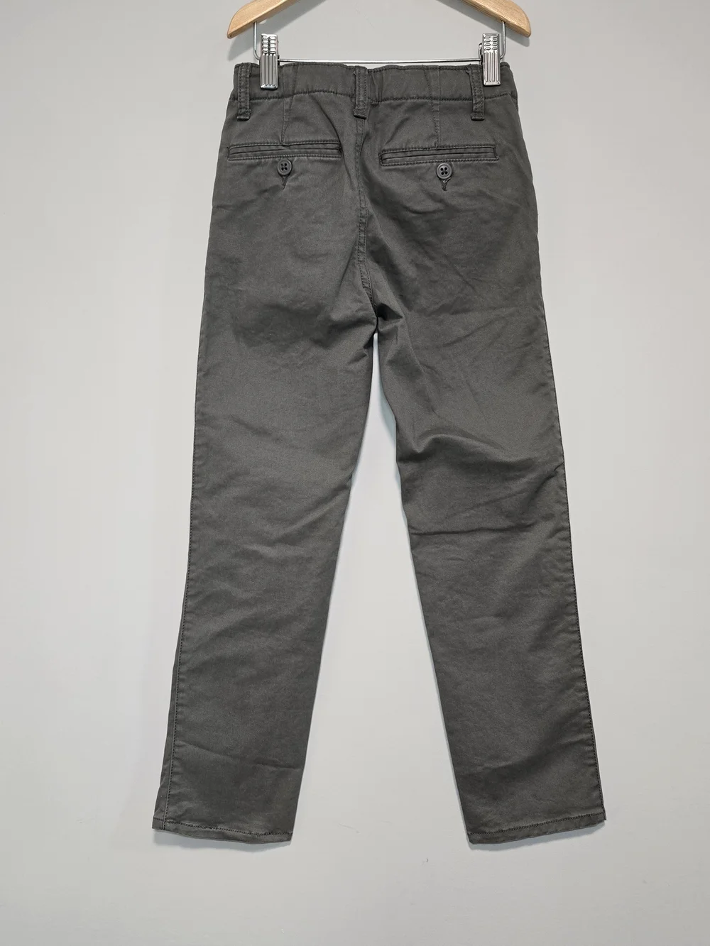 Gap Kid's Straight-Fit Chino Pants - Charcoal Gray Nack To School Style.